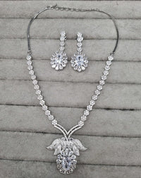 Sparkling White Stone AD Jewellery Set