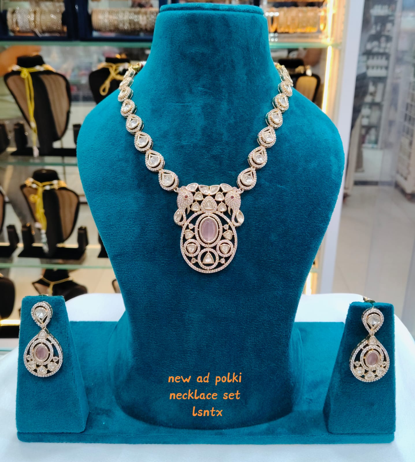 Ethnic Elephant Design AD Polki Choker Set