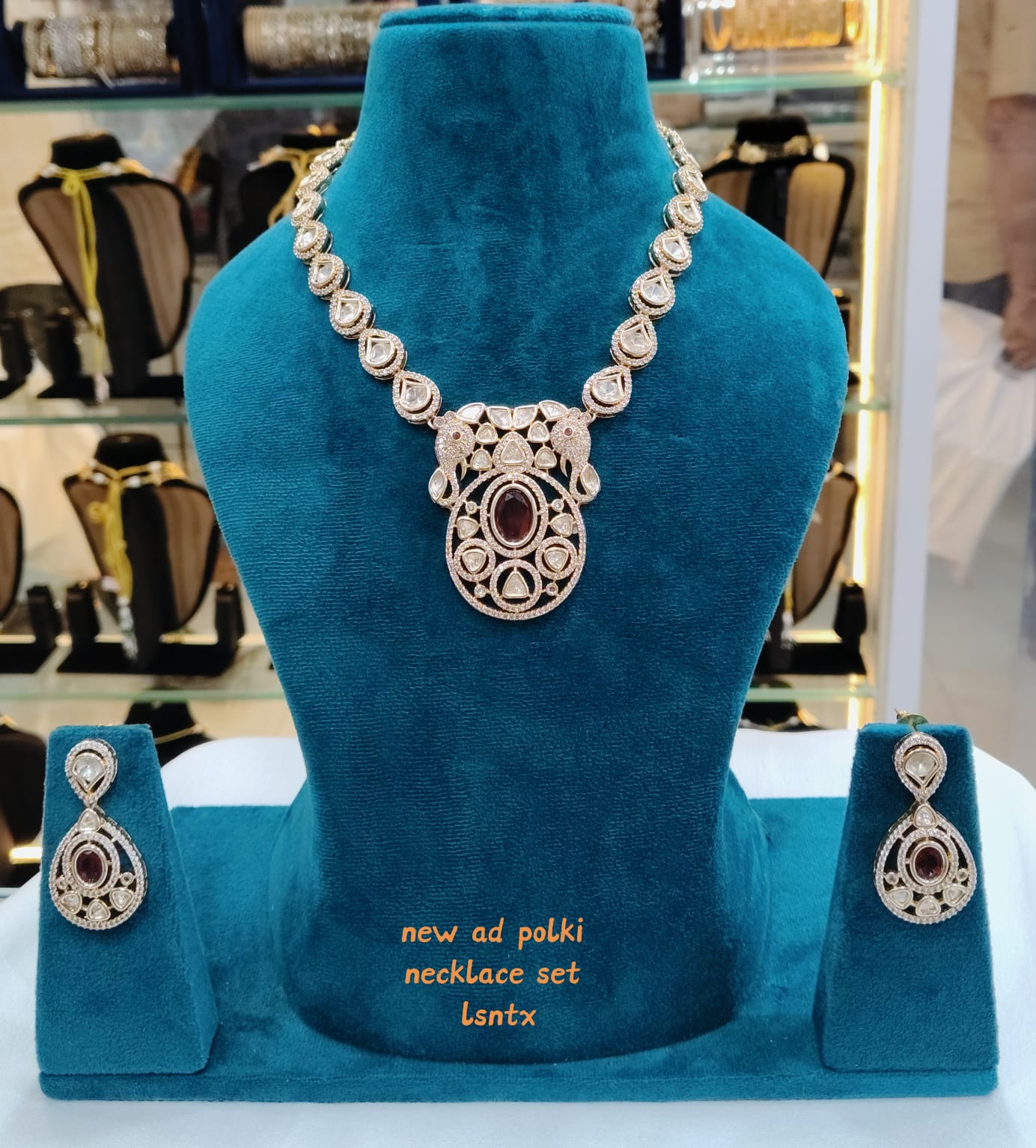 Ethnic Elephant Design AD Polki Choker Set