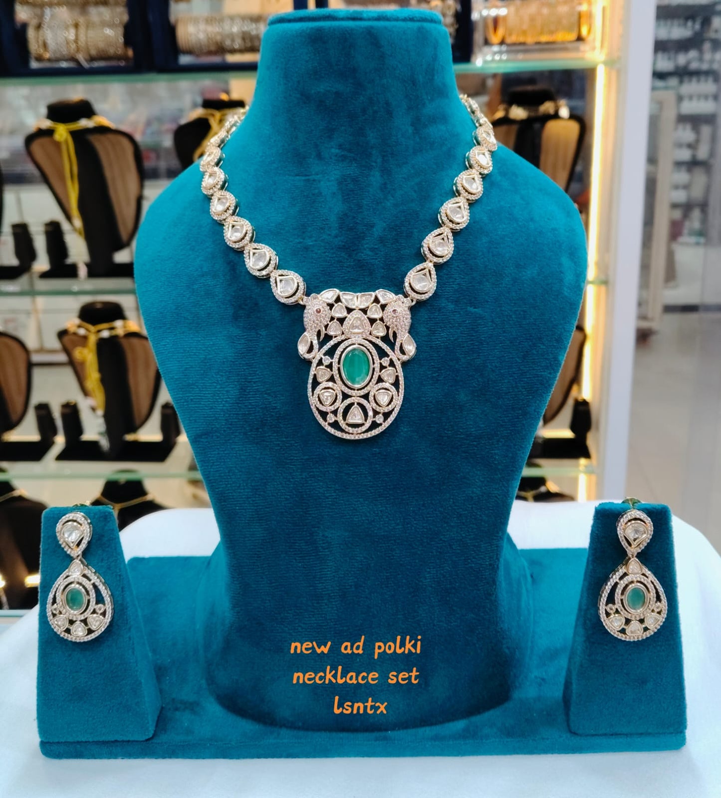 Ethnic Elephant Design AD Polki Choker Set