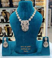 Ethnic Elephant Design AD Polki Choker Set