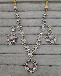 Heritage AD Blush Pink Long Necklace Set
