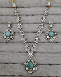 Heritage AD Blush Pink Long Necklace Set
