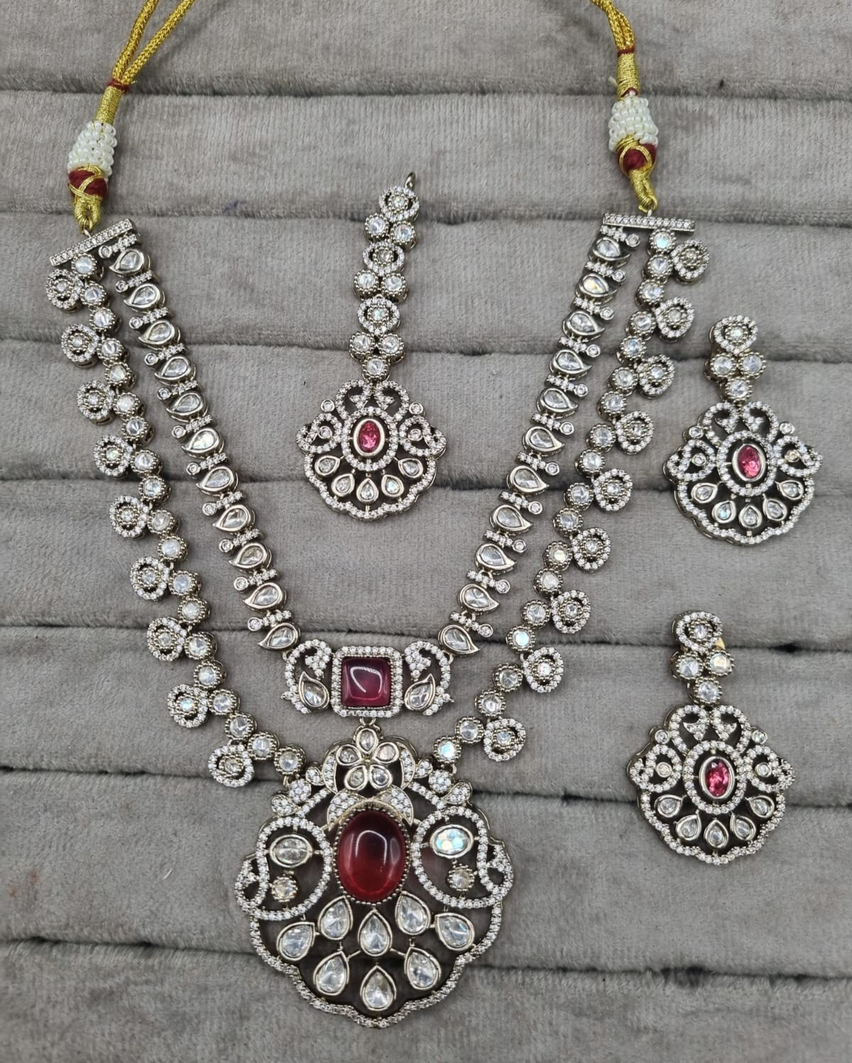 Antique Double Layer Bridal Necklace Set