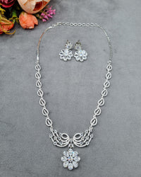 The Emerald Blossom AD Necklace & Earring Set