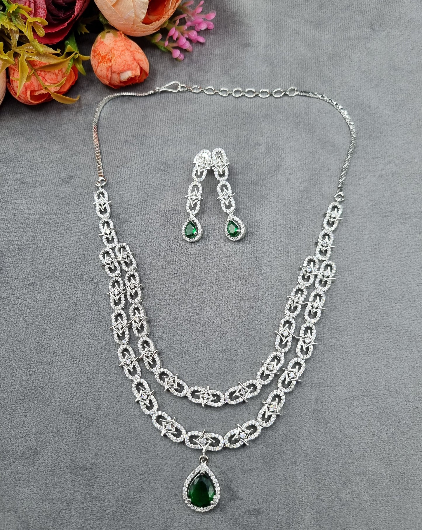 The Rani Radiance Layered AD Necklace & Earring Set