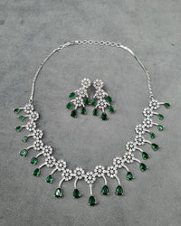 The Sapphire Radiance AD Necklace & Earring Set