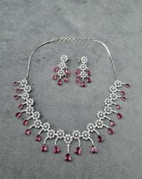 The Sapphire Radiance AD Necklace & Earring Set