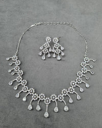 The Sapphire Radiance AD Necklace & Earring Set