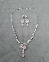 Imperial White American Diamond Teardrop Jewelry Set