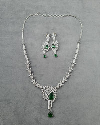 Imperial White American Diamond Teardrop Jewelry Set