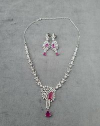 Imperial White American Diamond Teardrop Jewelry Set