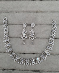 Sparkling American Diamond Necklace and Earrings Set