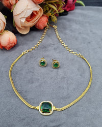 Elegant American Diamond Chain Choker Set