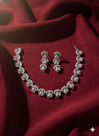 Aqua Blue Crystal Wedding Jewelry Set with Pearl Accents