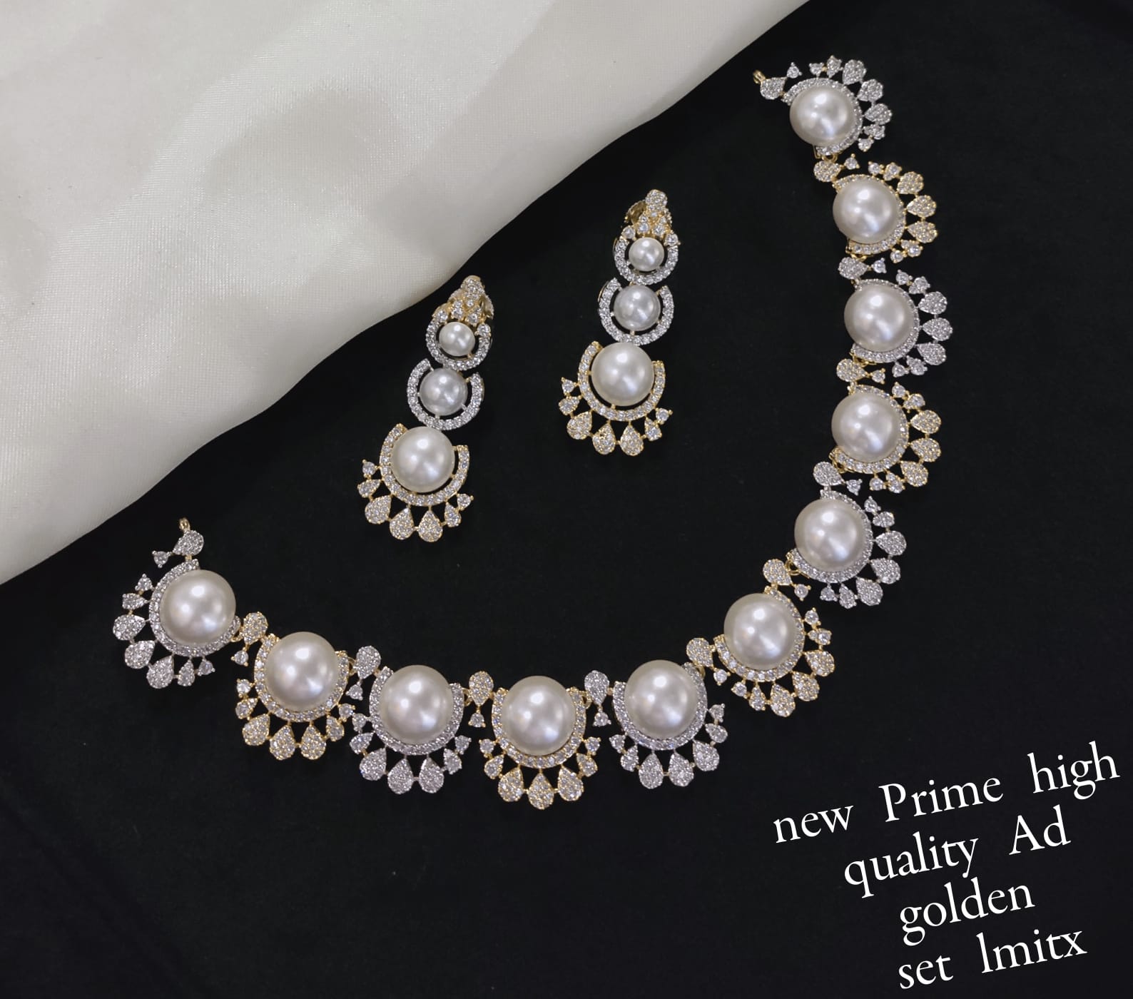 American Diamond Gold Plated Jewellery Set