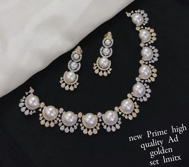 American Diamond Gold Plated Jewellery Set