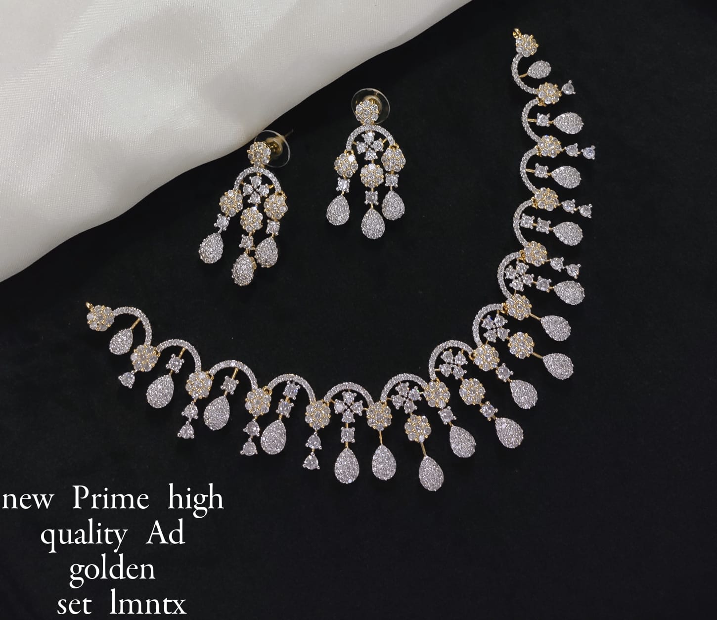 American Diamond Gold Plated Jewellery Set