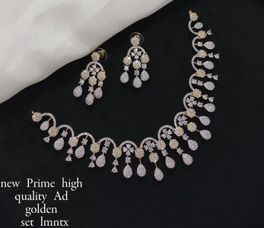 American Diamond Gold Plated Jewellery Set