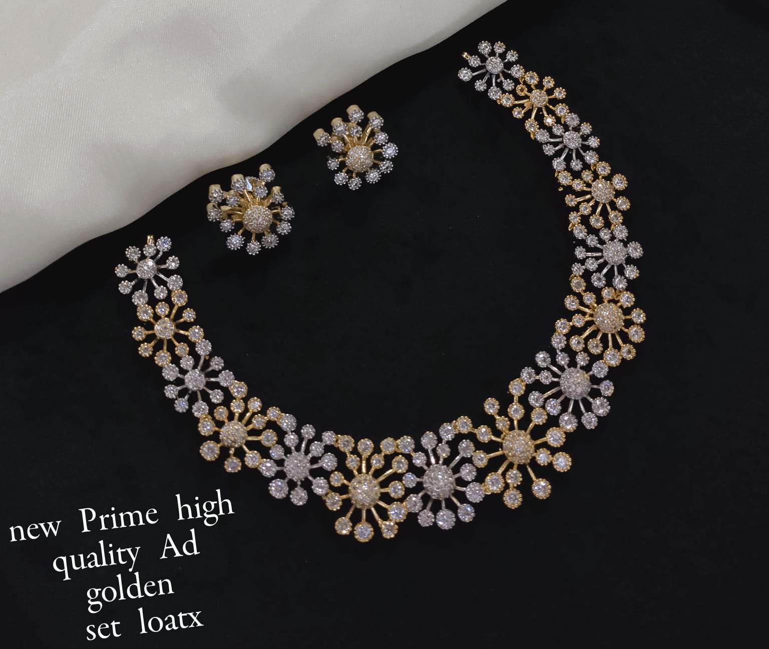 American Diamond Gold Plated Jewellery Set