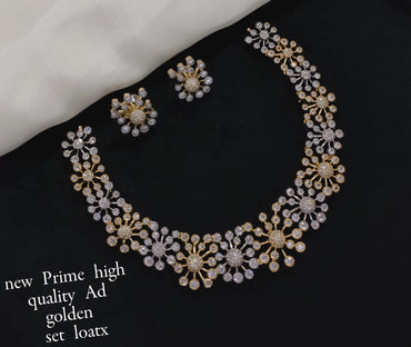 American Diamond Gold Plated Jewellery Set