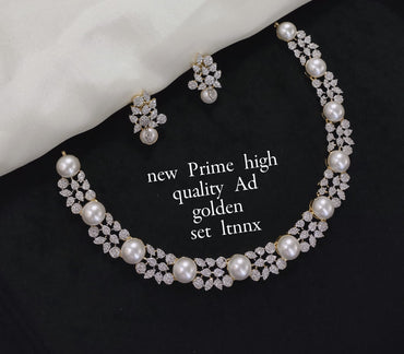American Diamond Gold Plated Jewellery Set