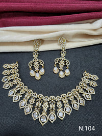 Elegant Statement Necklace and Earring Set - Sparkling Detailed Design