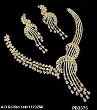 Party Wear American Diamond Necklace Set