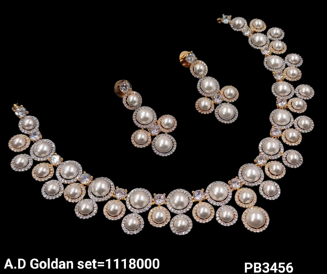 American Diamond Studded Necklace Set