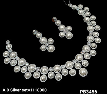 American Diamond Studded Necklace Set