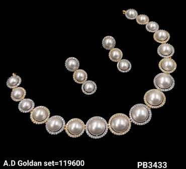 American Diamond Studded Necklace Set