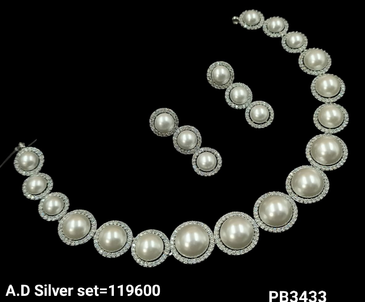 American Diamond Studded Necklace Set