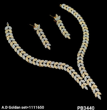 American Diamond Studded Necklace Set