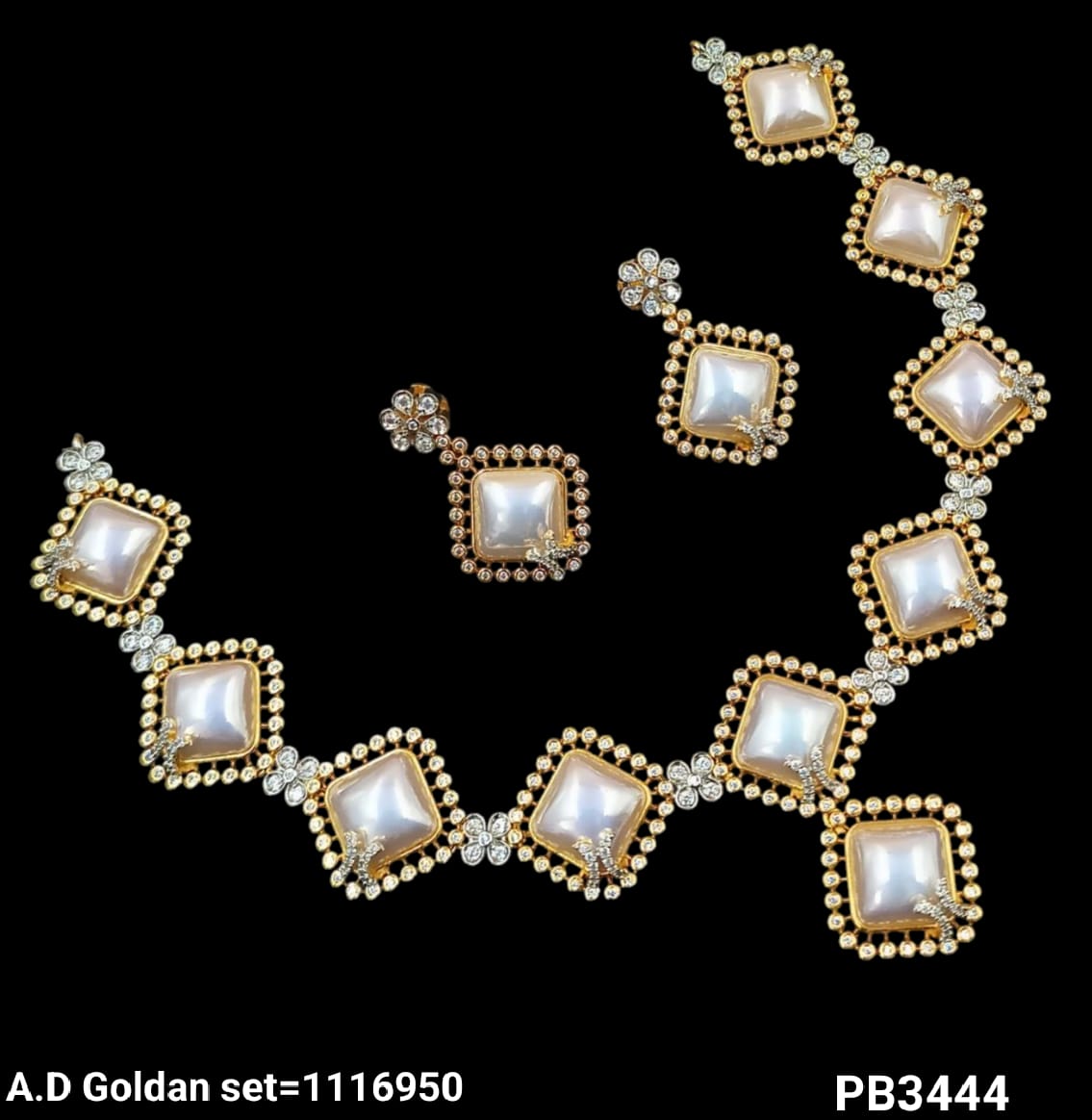 American Diamond Studded Necklace Set