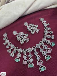 Elegant Statement Necklace and Earrings Set with Intricate Crystal Detailing - Lucentemarket