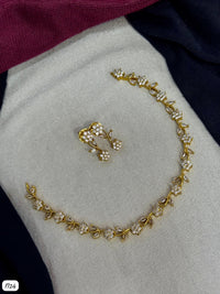 American Diamond Gold Plated Necklace Set