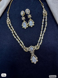Royal Bloom Drop AD Jewelry Set – Necklace & Earrings