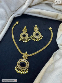 Royal Inspired Necklace Set with Intricate Detailing - Lucentemarket