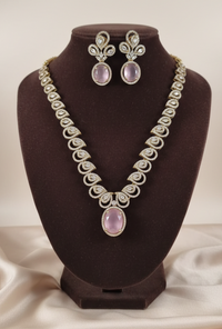 American Diamonds Jewellery set With Teardrop Necklace & Matching Earrings