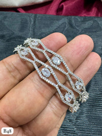 Silver Plated American Diamond Bangles
