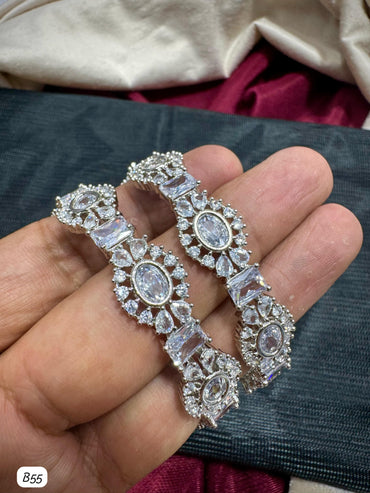 Silver Plated American Diamond Bangles