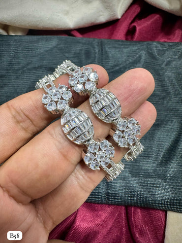 Silver Plated American Diamond Bangles