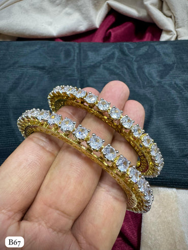 American Diamond Gold Plated Bangles