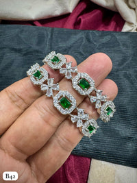 American Diamond Silver Plated Bangles