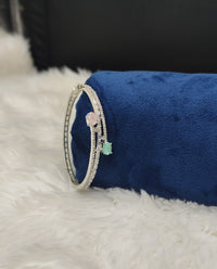 Layered AD Silver Plated Bracelet