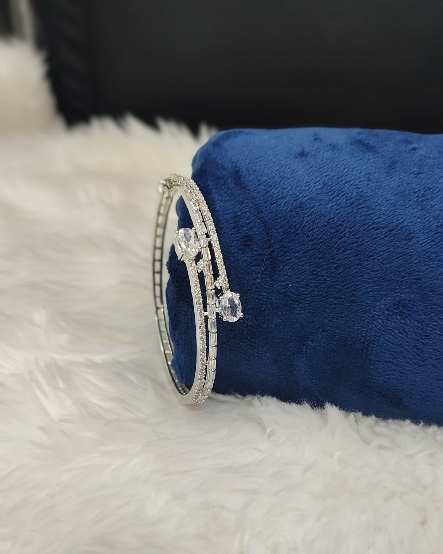 Layered AD Silver Plated Bracelet