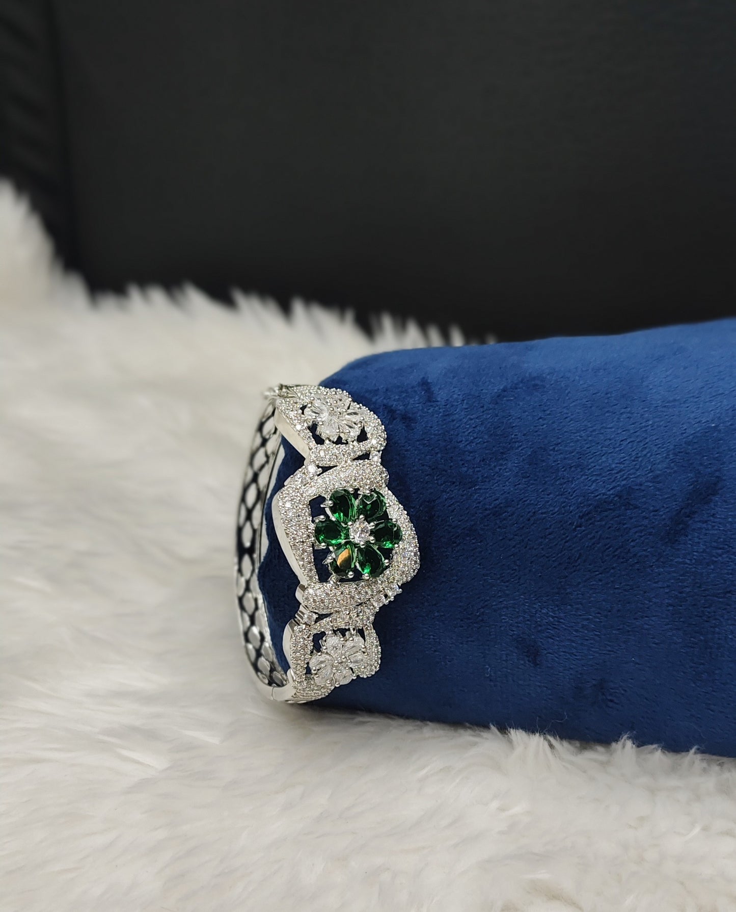 American Diamond Cuff Kada Bracelet