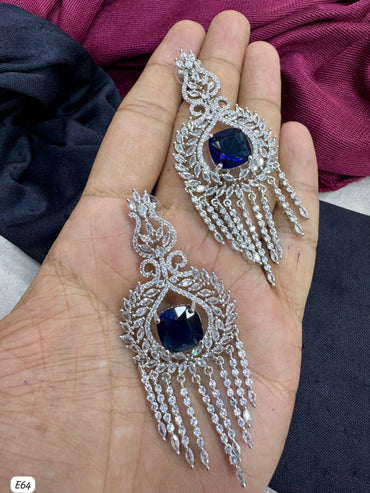 Silver Plated American Diamond Earring