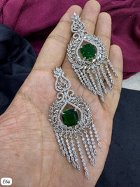 Silver Plated American Diamond Earring