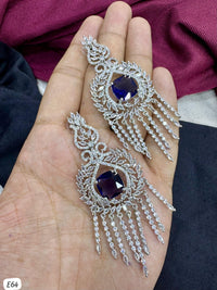 Silver Plated American Diamond Earring